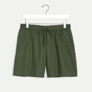 Reitmans olive green high waist linen blend shorts